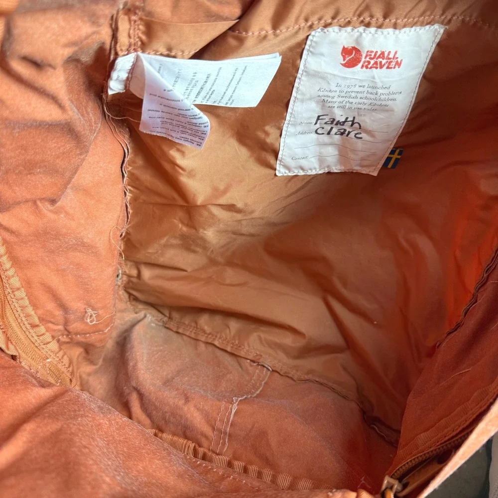 Fjällräven Kånken Classic 16L‎ Terracotta Brown Backpack Vinylon F Sweden Logo
